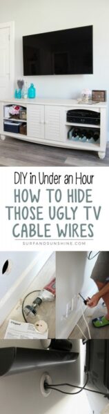 How To Easily Hide Those Ugly TV Cable Wires