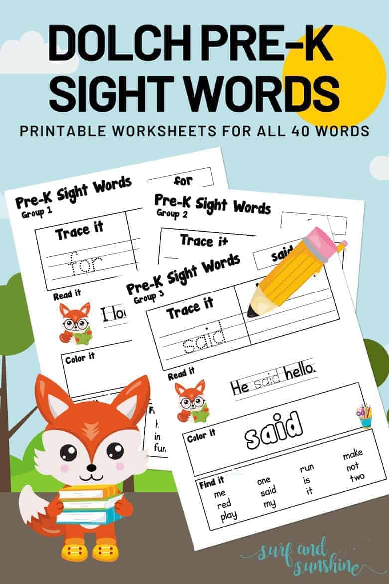 How To Use Dolch Sight Words PDF Worksheets