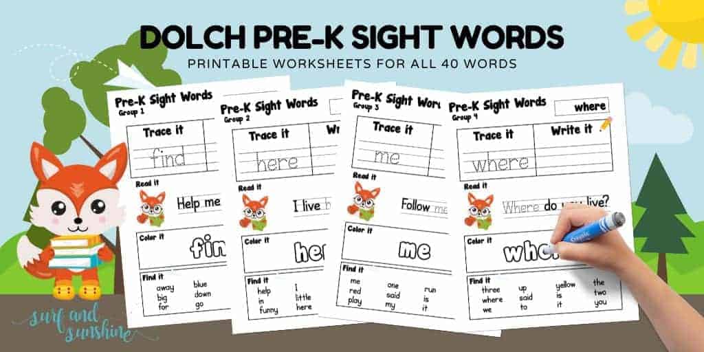 How To Use Dolch Sight Words Pdf Worksheets